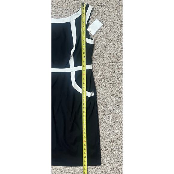 NWT Connected Apparel Black And White Dress Sleeveless Pockets 10 - Picture 9 of 10
